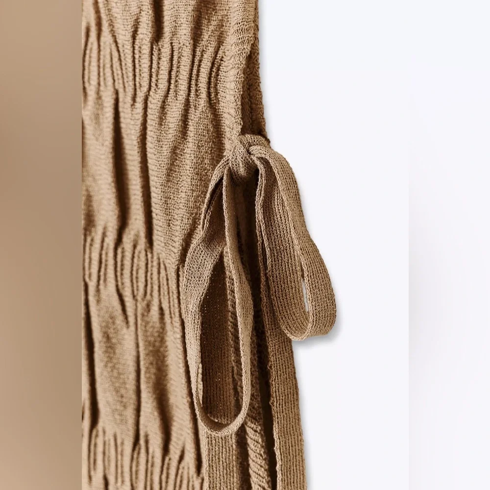 ZARA RUCHED KNIT TOP - Picture 10 of 12
